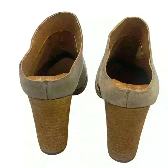 KORK-EASE Challis Women’s Mustang Gray Suede Chunky Heel Mules 10 M/ 42 - Picture 5 of 12